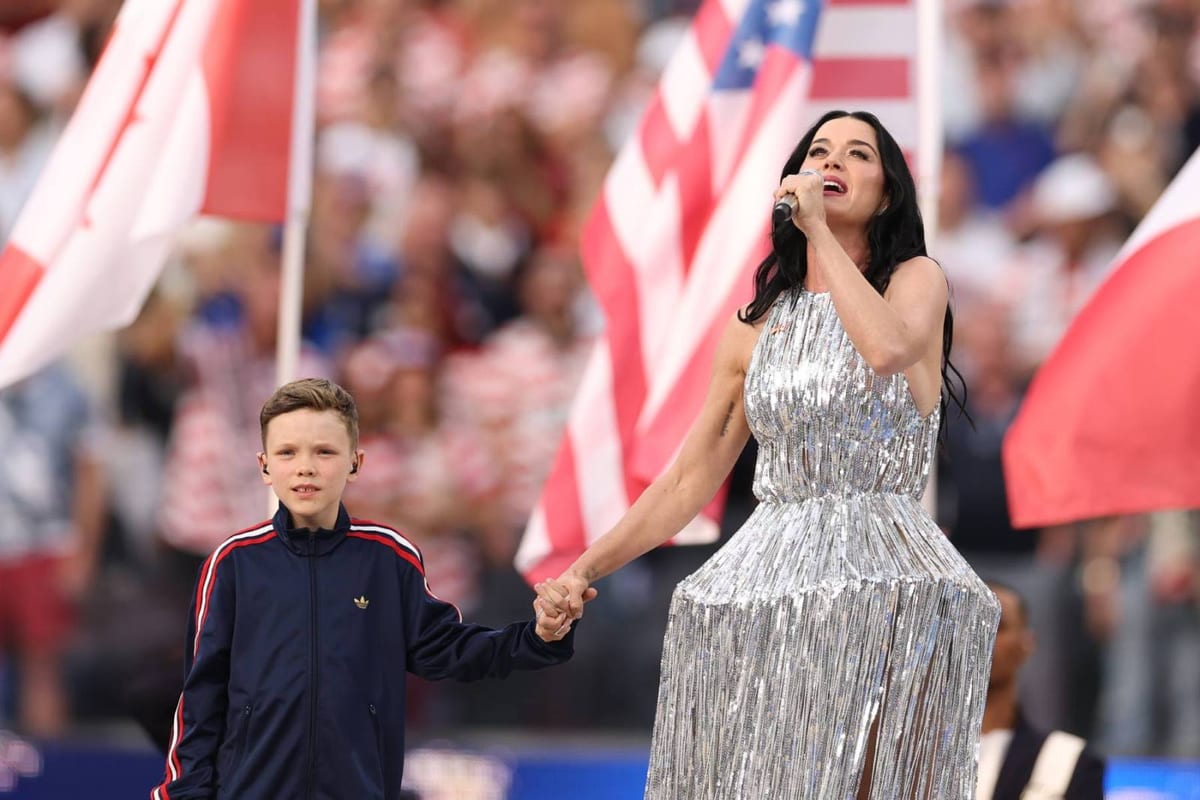 Katy Perry Stuns at World Cup with 10-Year-Old Norwegian Singer Tius