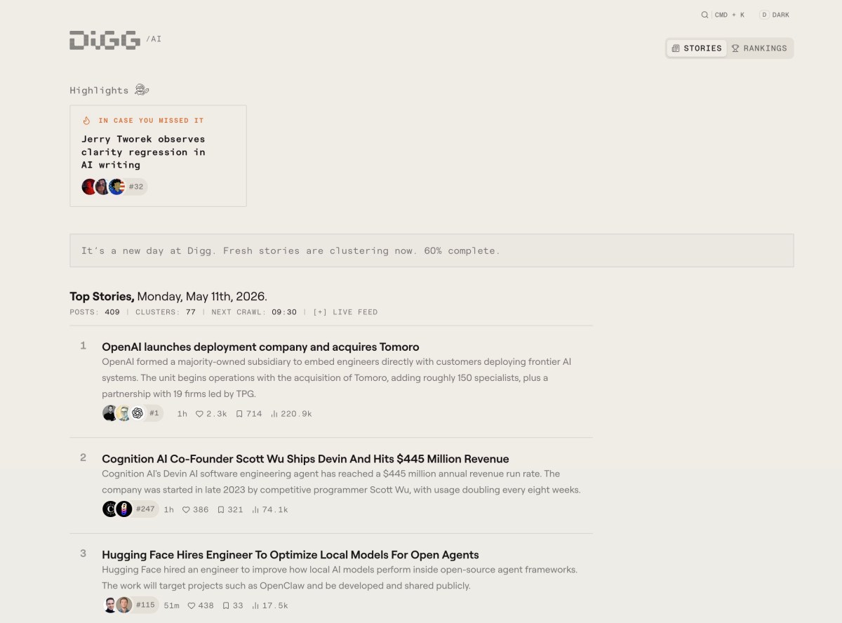 Kevin Rose's Digg Rises From the Ashes—Again