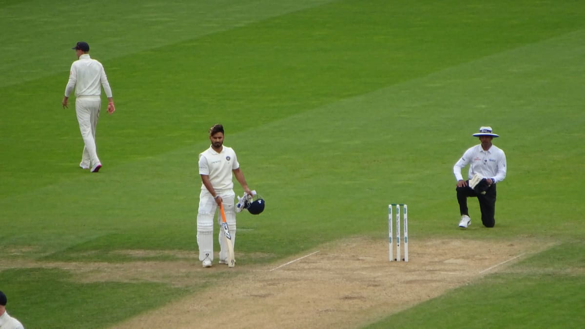 Rishabh Pant batting for India against England