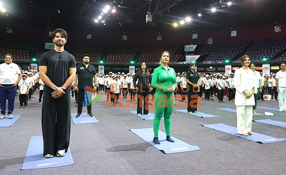 Shahid Kapoor, Sreeleela turn heads at Yoga Day 2026 bash