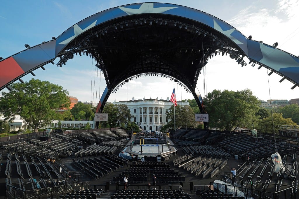 Trump's White House UFC Cage Match Threatened By Severe Thunderstorms